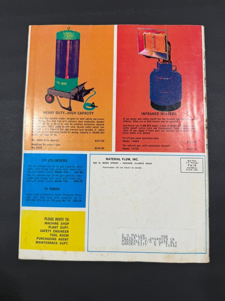 1960's Material Flow Inc Tools & Supply Catalog