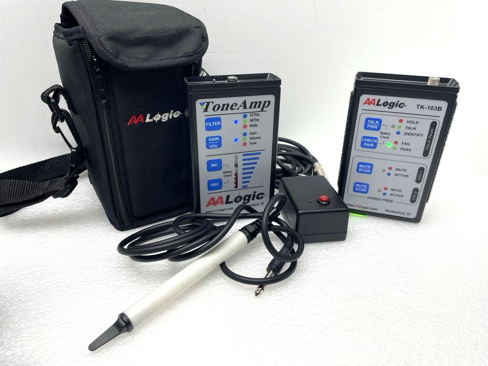 AA LOGIC TONE AMP PROBE & TK-103B TEST TOOLS FOR CABLE TELEPHONE TECHNICIAN
