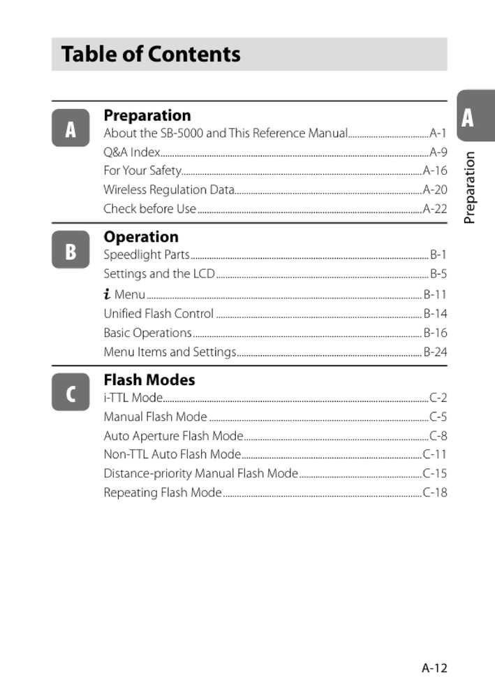 Nikon SB-5000 — User Reference Manual Guide — 199 Pages — Printed & Bound in USA