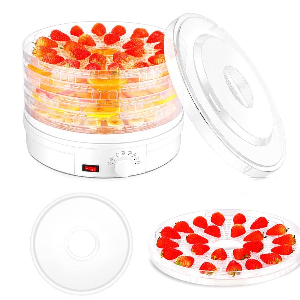 5-Tray Food Dehydrator Machine Adjustable Portable Countertop Fruit Drying US