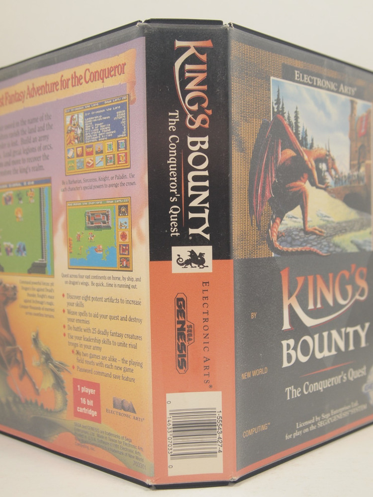 King's Bounty: The Conqueror's Quest Case (SEGA Genesis) Authentic BOX ONLY
