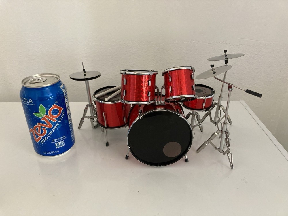 Miniature Red Drum Set, Drums Kit
