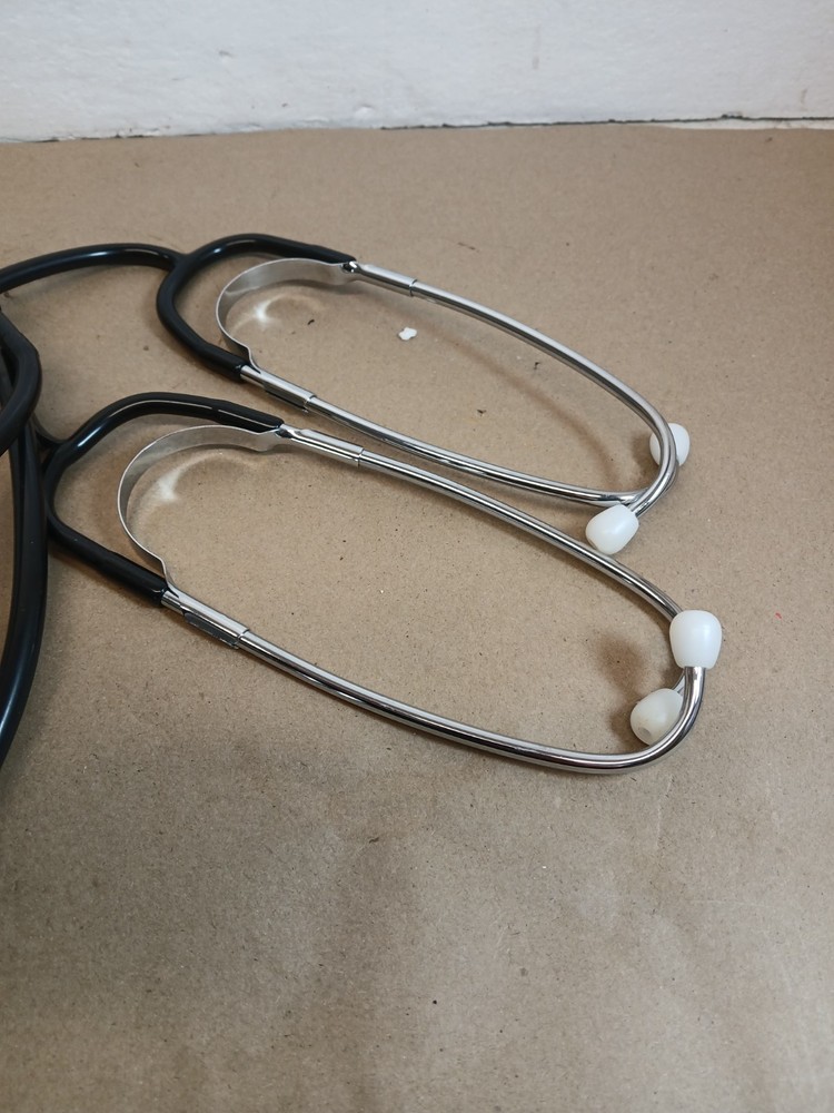 Dual Head Teaching Medical Training Stethoscope Black