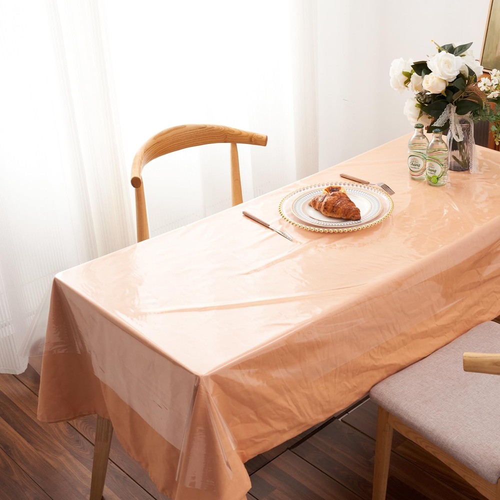 Rawgoodz Clear Plastic Tablecloth Protector 70" x 126" (Rectangular),