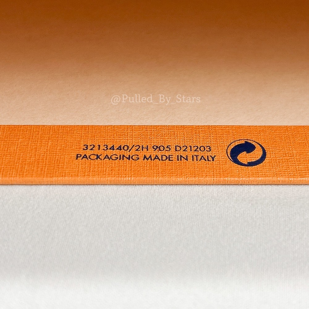 LOUIS VUITTON Medium Orange Pullout Drawer Box (7" x 7" x 2") + Ribbon & Misc.