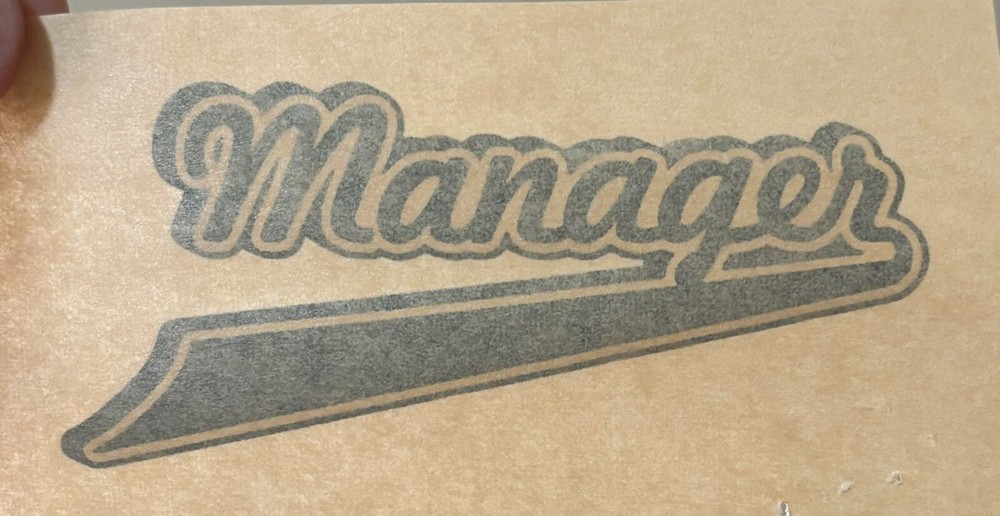 Original Vintage Manager Mini Iron On Transfer
