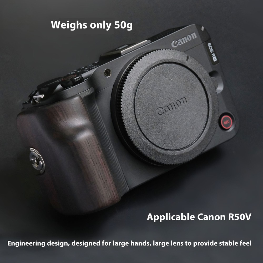Camera Grip Handle Solid Wood Camera Accessories Suitable for Canon R50V