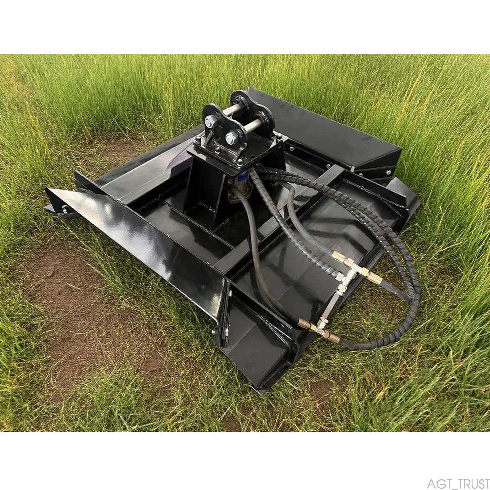AGT 35in Black Brush Mower Mini Excavator Cutter Mower Attachment 110KG |12EX-RC