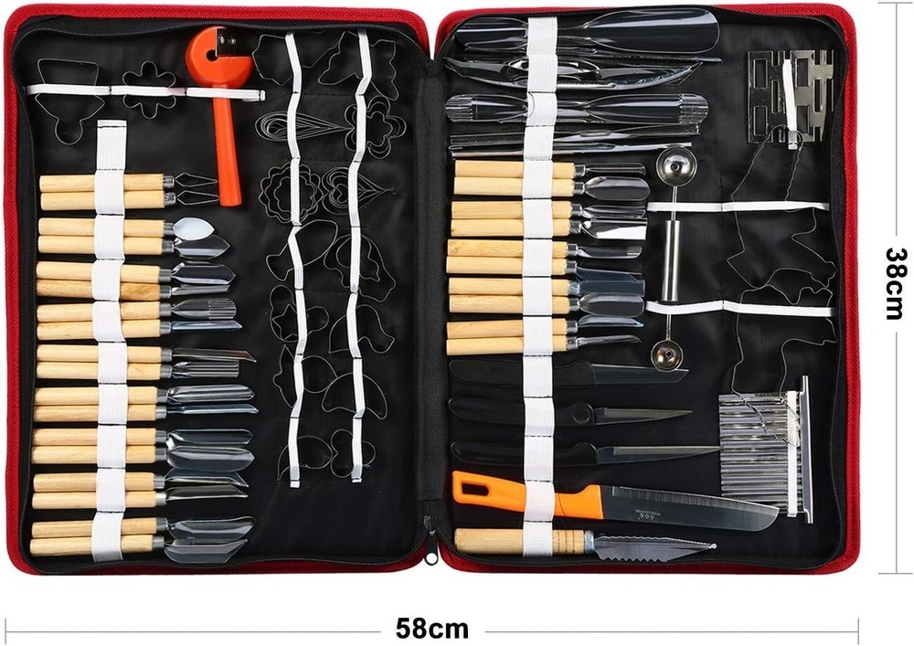 80 Pcs Portable Carving Set Sculpting Modeling Tools Kitchen Tool