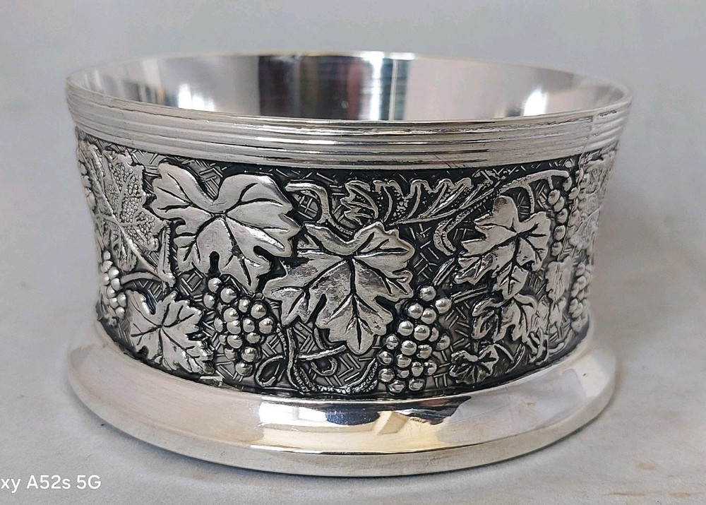 Beautiful Silver Plated Wine Bottle Coaster (Boxed)