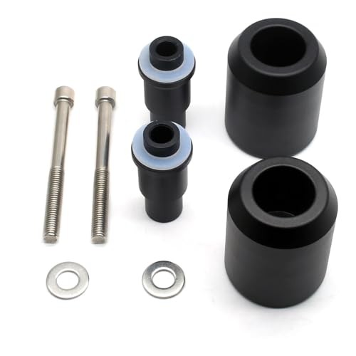 Motorcycle Frame Sliders, Falling Crash Protector Guards No Cut Kits Black