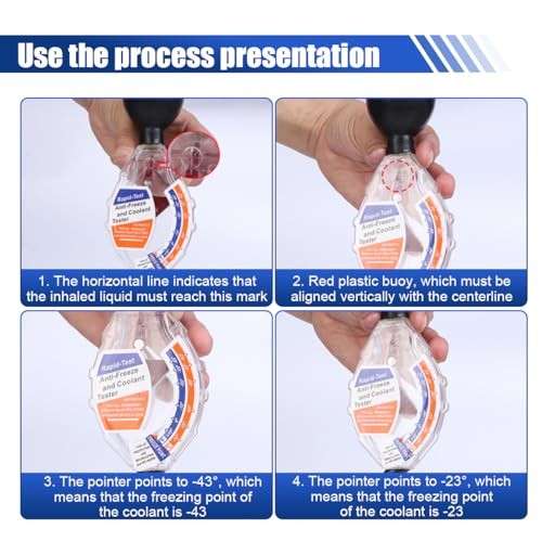 Antifreeze Coolant Tester, High Accuracy Dial Type Coolant Hydrometer 1PC