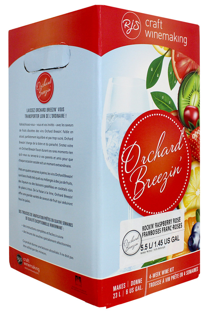 Orchard Breezin' Rockin Raspberry Rose Wine Kit