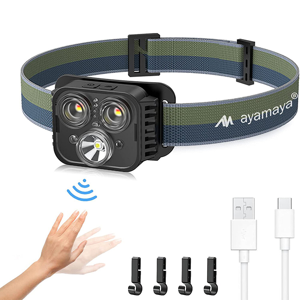 LED Headlamp Waterproof USB Rechargeable Headlight Flashlight Head Torch Lamp