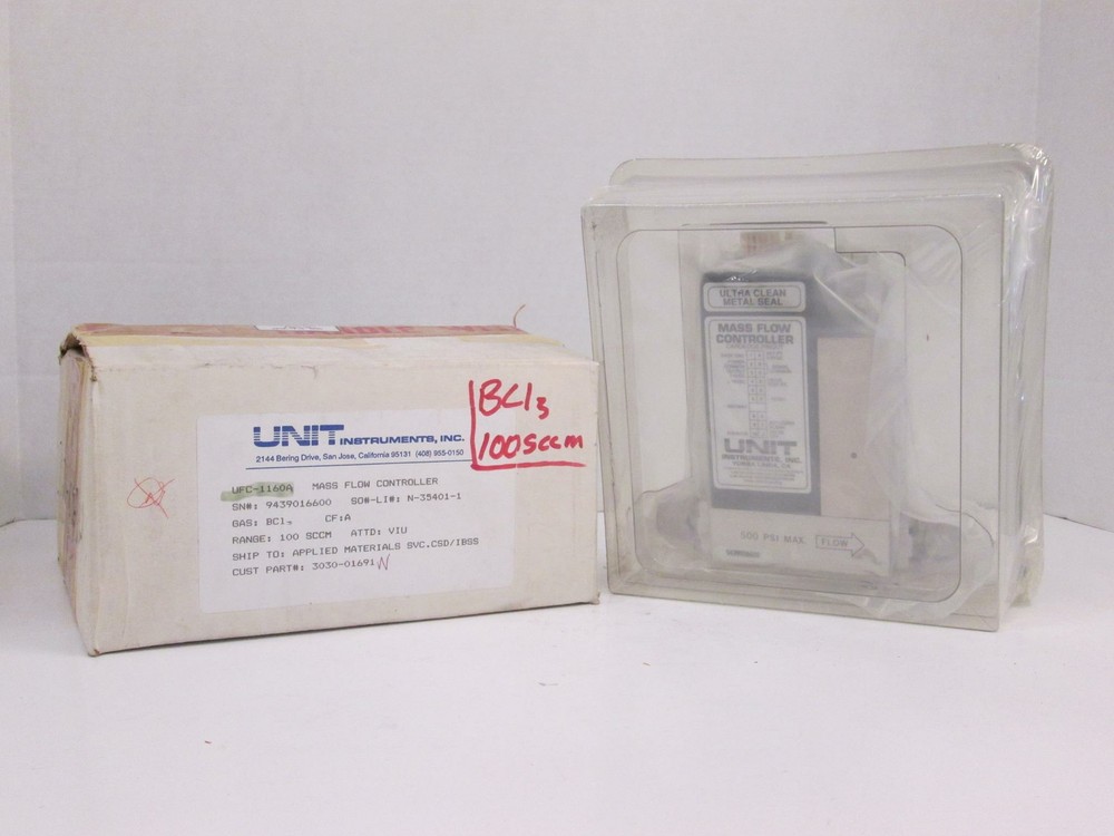 Unit UFC-1160A Mass Flow Controller, BCL3, 100 SCCM, Refurbished