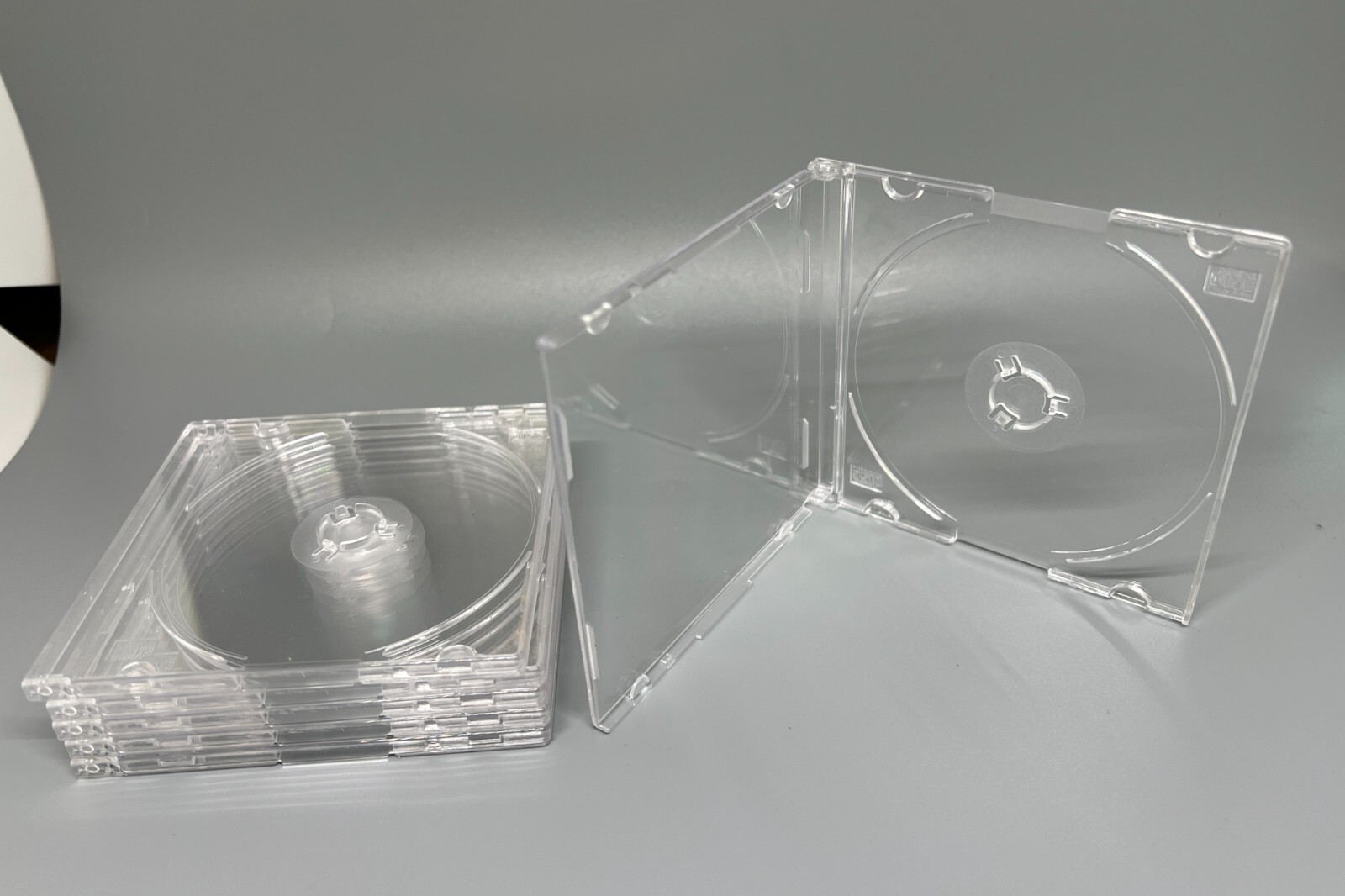 10 PCS  SLIM 3" MINI CD JEWEL CASES W/CLEAR TRAY JS34 FREE SHIPPING