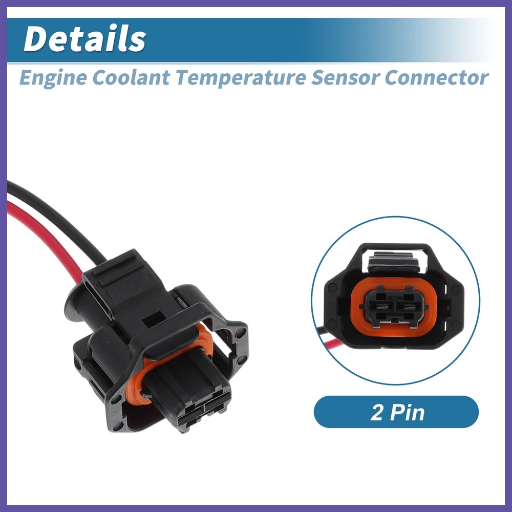 Engine Coolant Temperature Sensor Connector for Buick 88953309/S-1024 1Pc