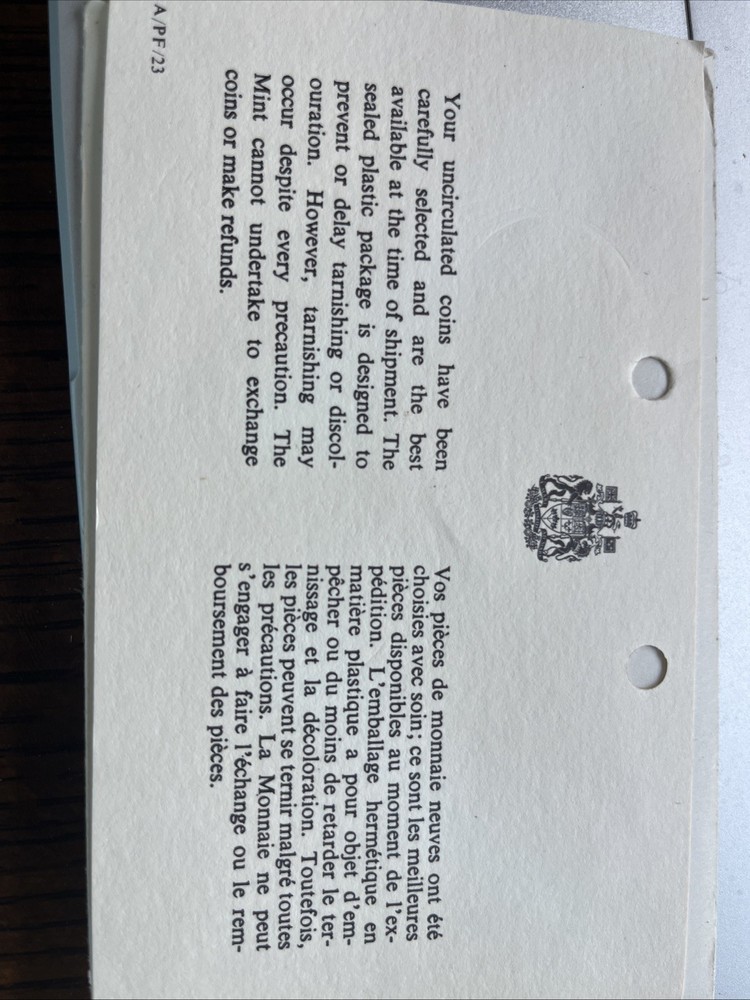 1972 Canadian Uncirculated Coin Set