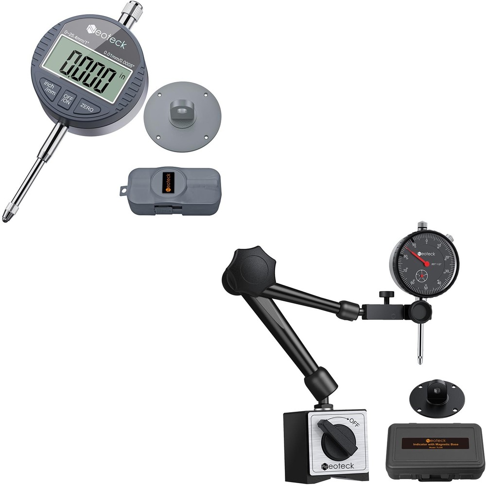 Neoteck 1'' Digital Indicator+ Black Dial Indicator Set