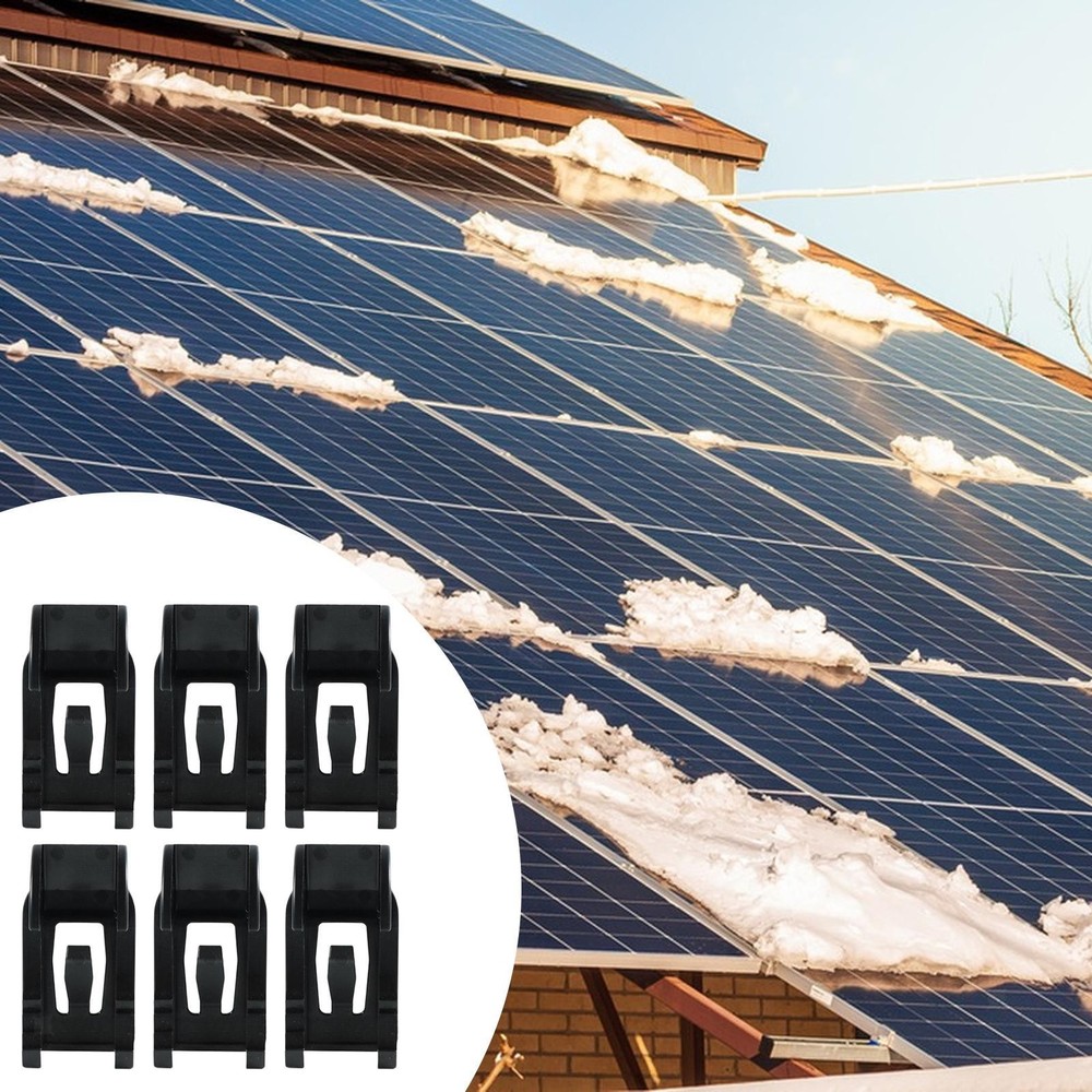 6x Pv Snow Trap Clips Easy to Install Solar Panel Brackets