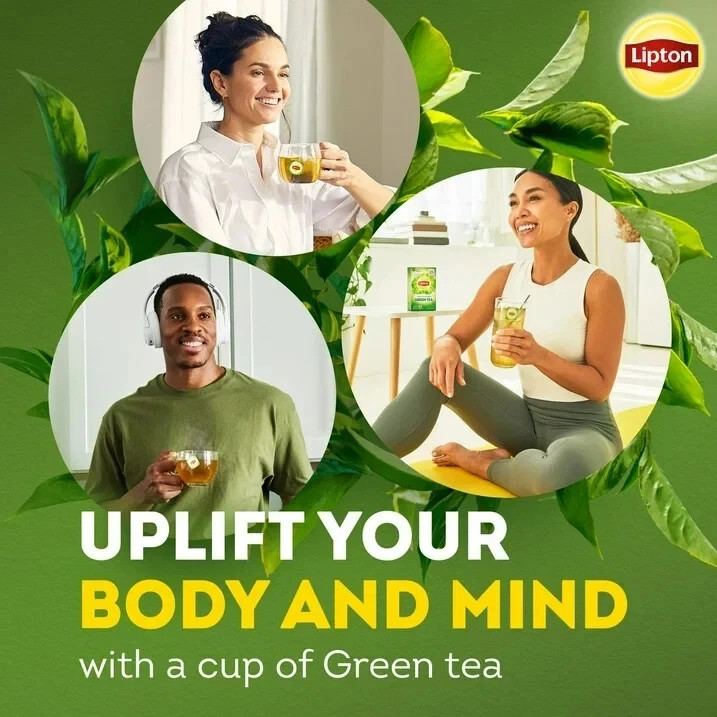 Lipton Green Tea, Decaffeinated, Tea Bags 40 Count Box