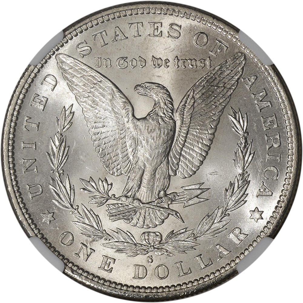 1882 S US Morgan Silver Dollar $1 - NGC Brilliant Uncirculated