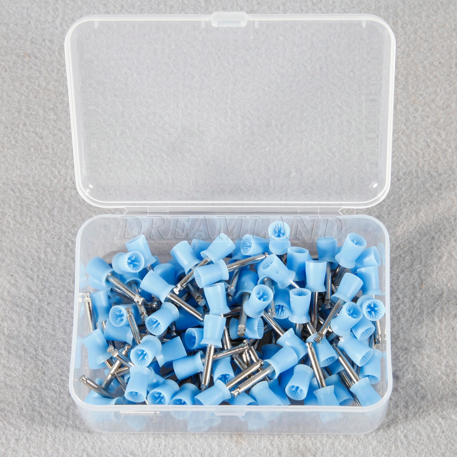 100 pcs Dental Polishing Polish Prophy Cups Latch Type Brushes Polisher cup Blue