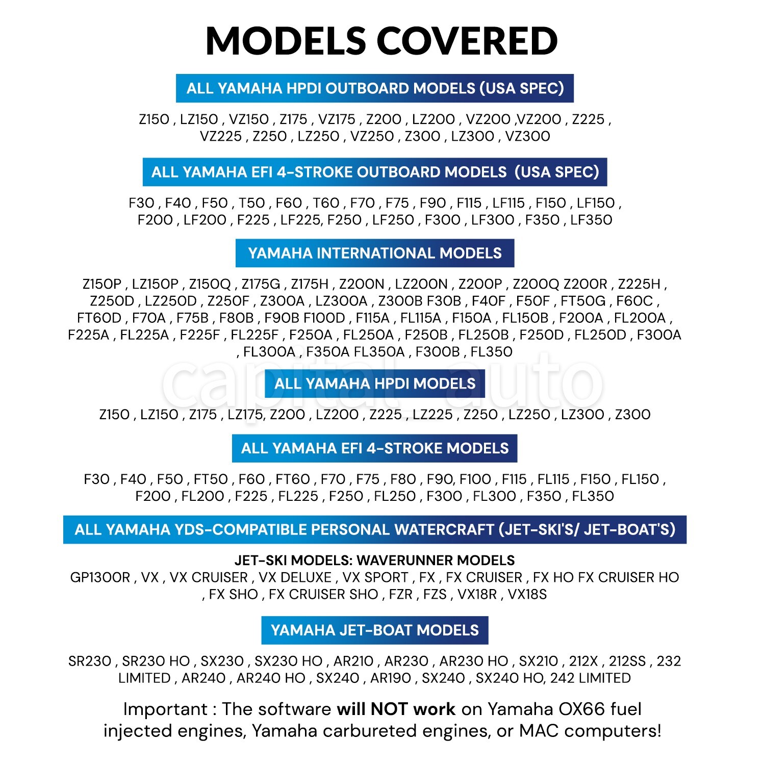 Diagnostic cable adapter scanner kit for Yamaha YDS Outboard WaveRunner Jet Boat