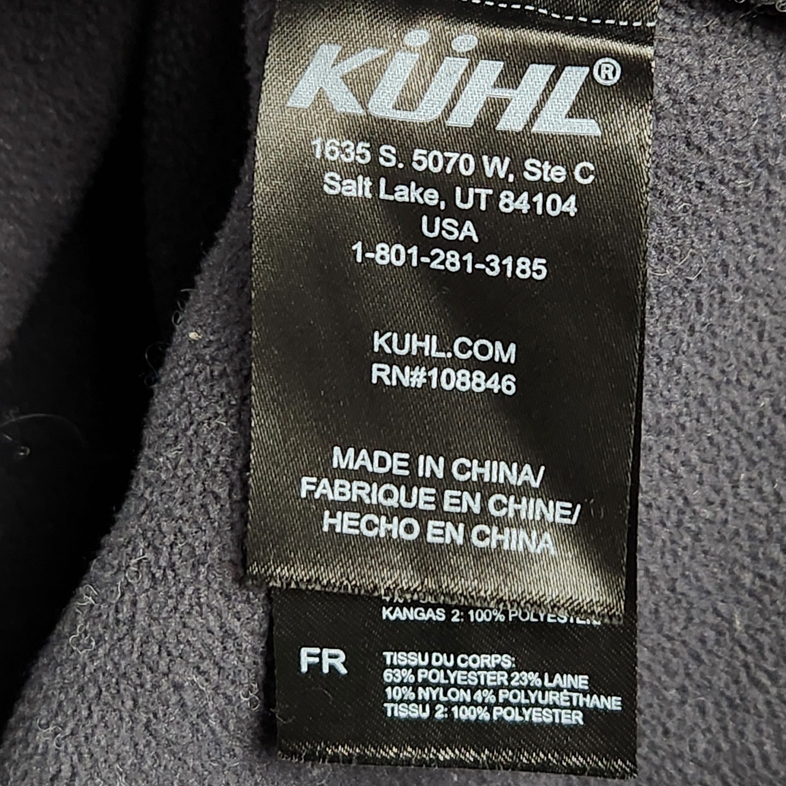 KUHL Thor 1/4 Zip Fleece Pullover Sweater Jacket Mens Medium Pirate Blue 3082