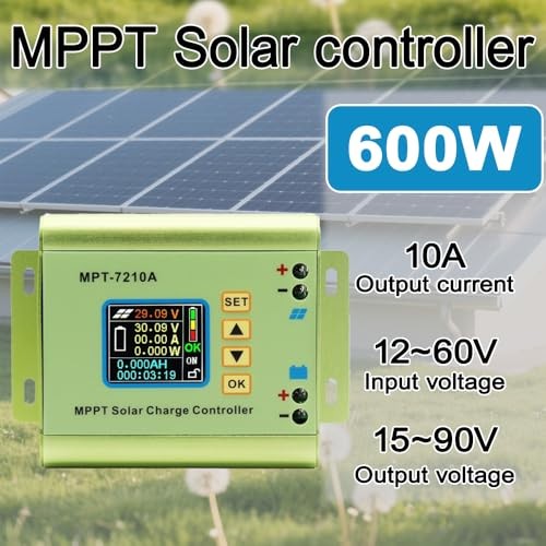 10A Solar Charge Controller Battery Solar Panel MPPT with LCD Display for