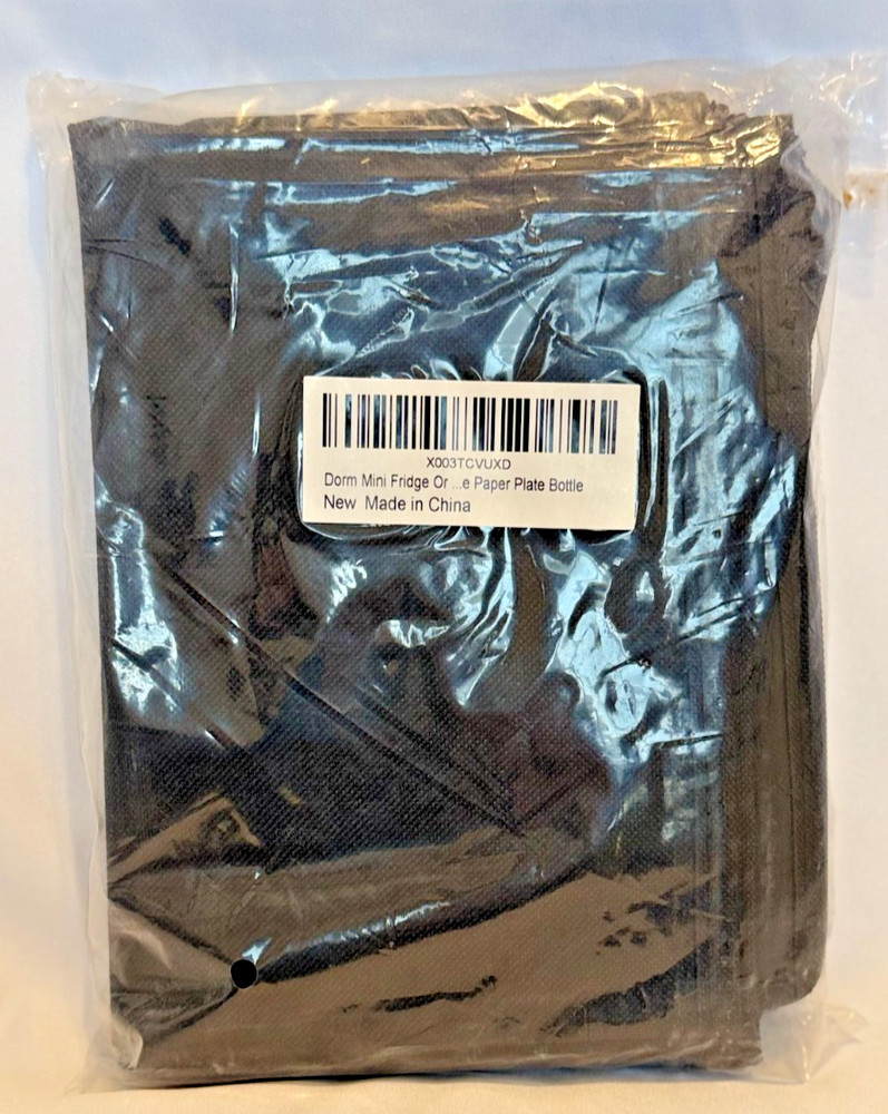 Dorm Mini Fridge Organizer Storage Bag w/Pockets Black NEW