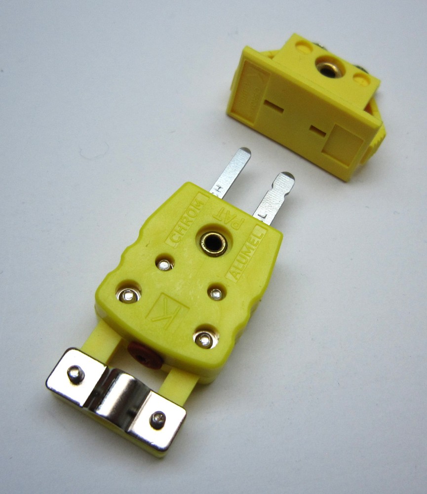 Panel Mount K-type Thermocouple Miniature Socket Strain Relieve Plug Connector C