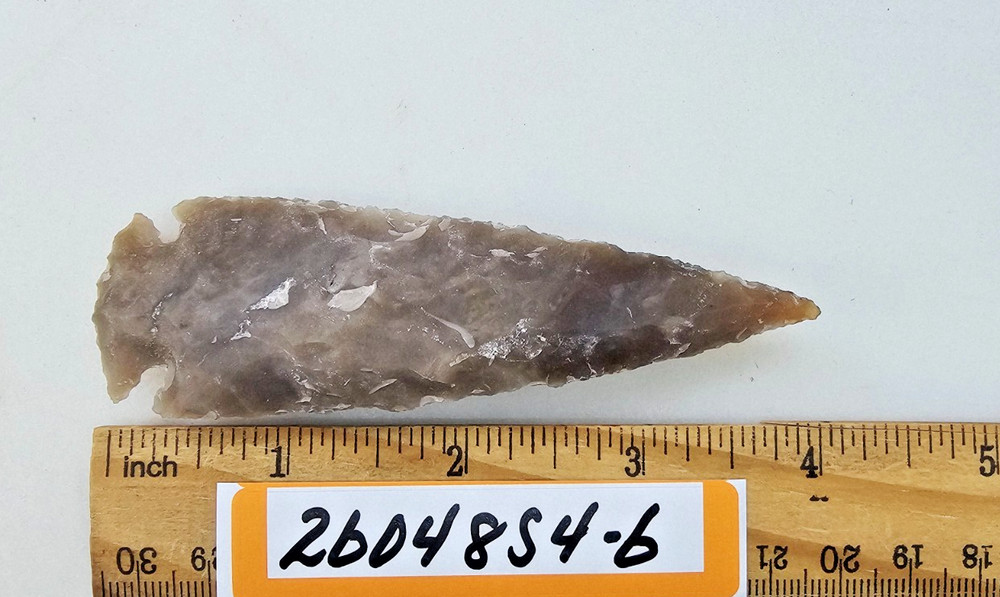 4" Spearhead - Lance Head - Drill Point - Hand Knapped Agate