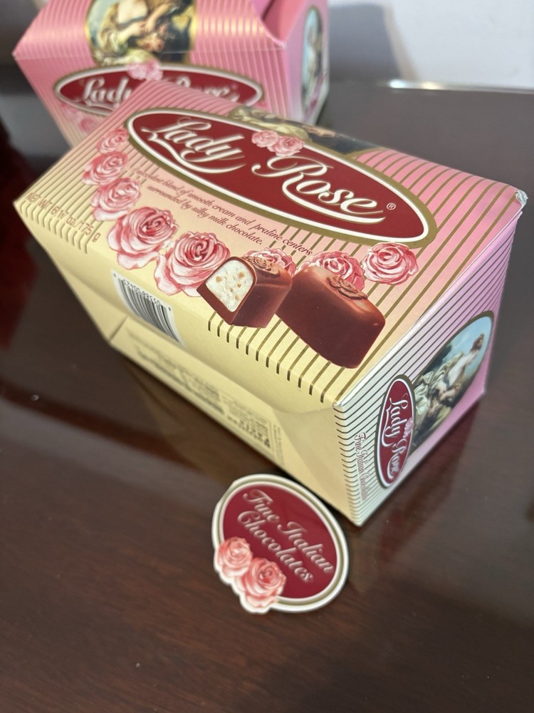 Vintage Candy Boxes 2 Lady Rose and 4 Chocolate Cherish Boxes Empty