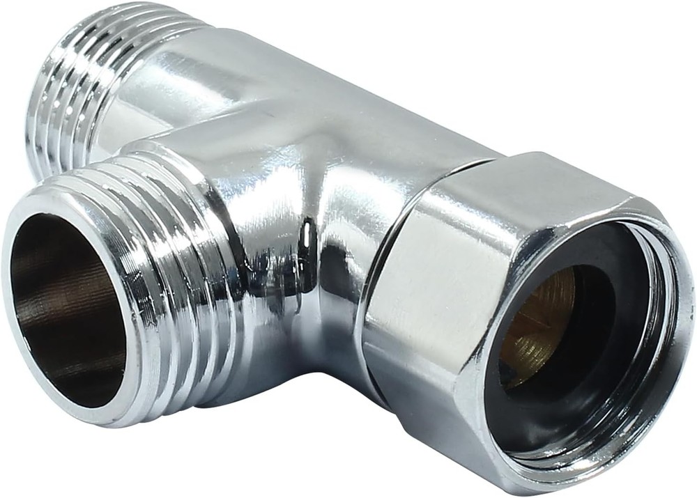 G1/2" 3 Way Diverter Valve, Solid Brass Tee Adapter Connection for Bath Showe...