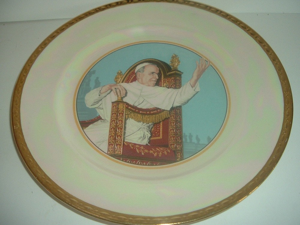 Homer Laughlin Pope Pius XII plate