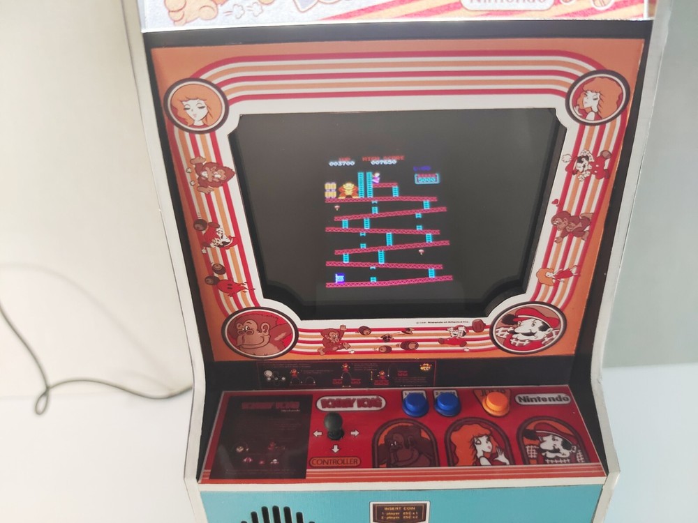 Donkey Kong trilogy 1/6 scale mini working arcade cabinet.