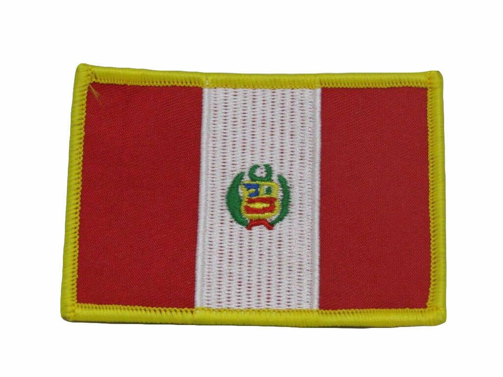 Peru Peruvian Country Flag Iron On Patch