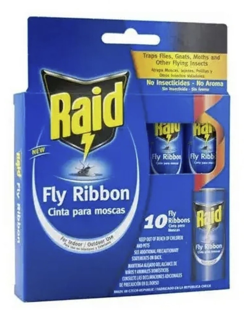 Raid FR10B-RAID 10 Count  Fly & Insect Catcher Ribbons