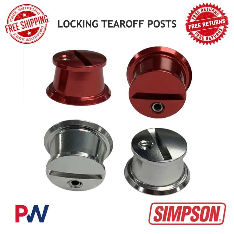 Simpson Racing Locking Tearoff Posts - Silver #98024S