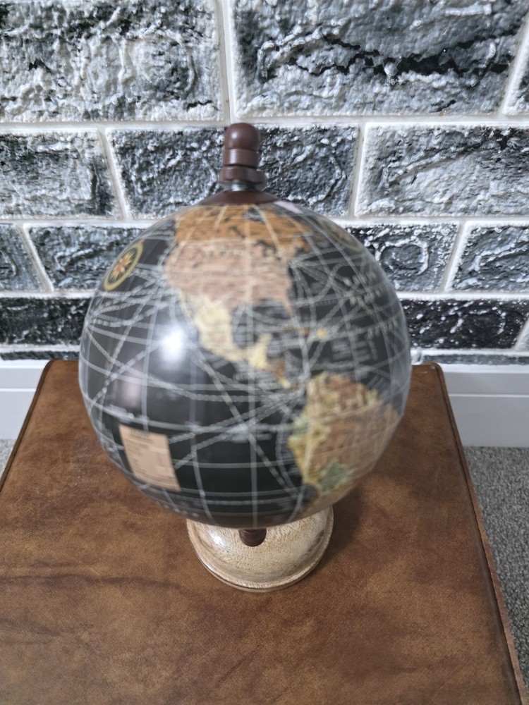 Vintage Black/Brown Mini Globe