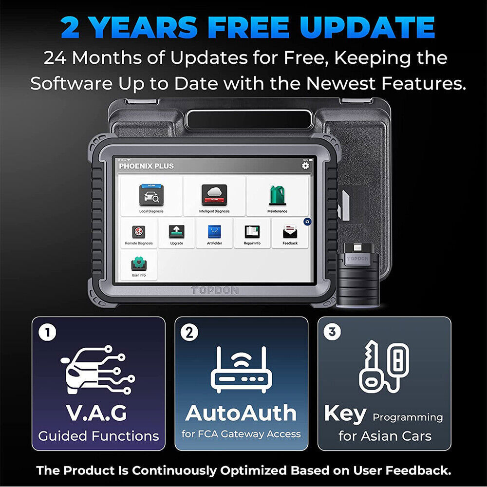 2026 TOPDON Phoenix Plus Bidirectional Car OBD Diagnostic Scanner €CU Coding