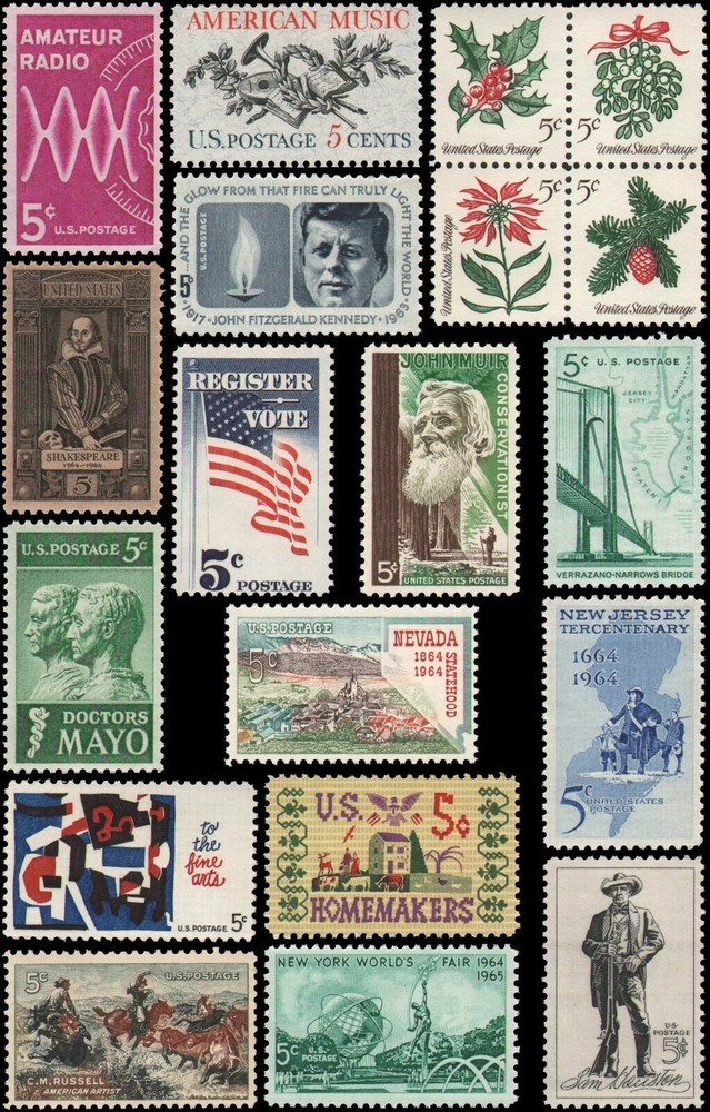 US, #1964 Full year set 19 stamps, MNH
