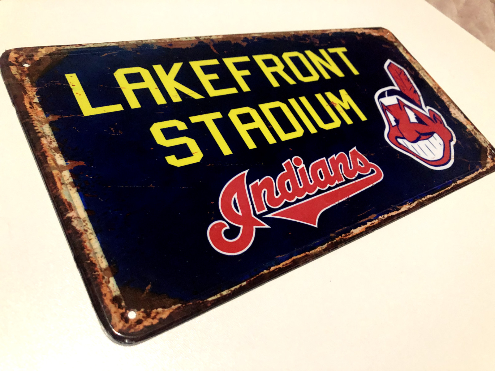 Metal sign Cleveland Indians vintage Cleveland Indians home stadium street sign