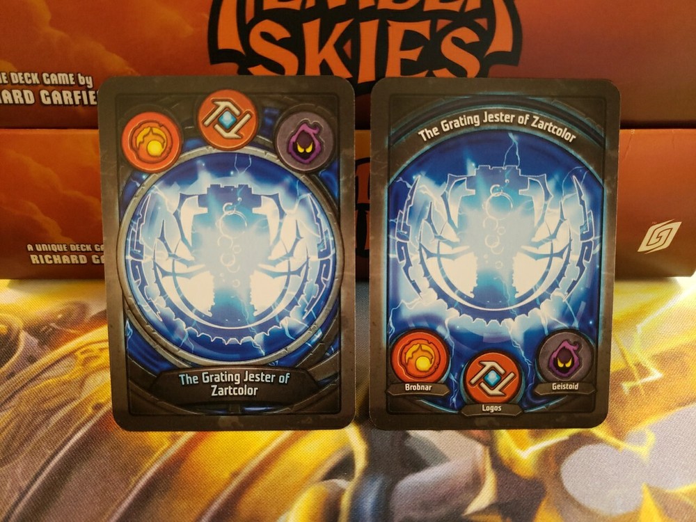 Unscanned Keyforge Aember Skies Deck - Brobnar Geistoid Logos
