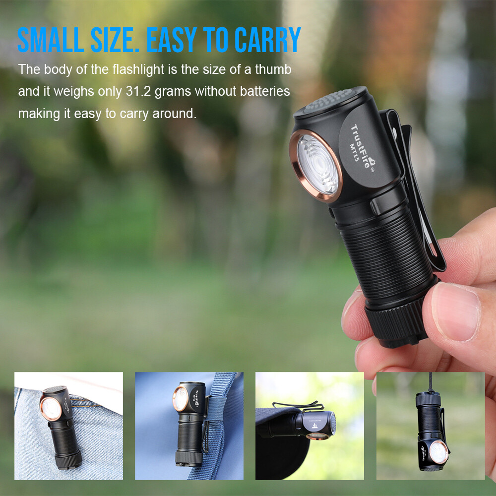 TrustFire MT15 1000LM Rechargeable LED Headlamp 5 Mode LED Headlight Flashlight