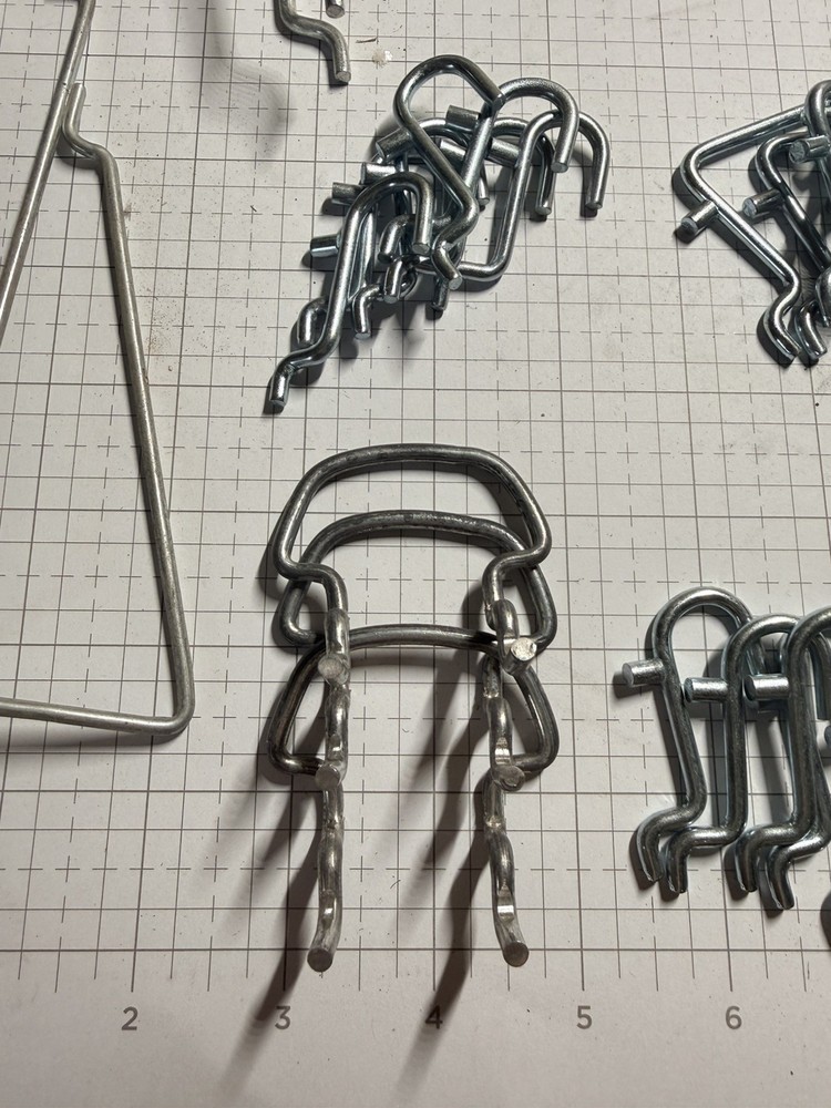 68 MISC METAL PEGBOARD HOOKS VARIOUS SIZES traditional pegboard use