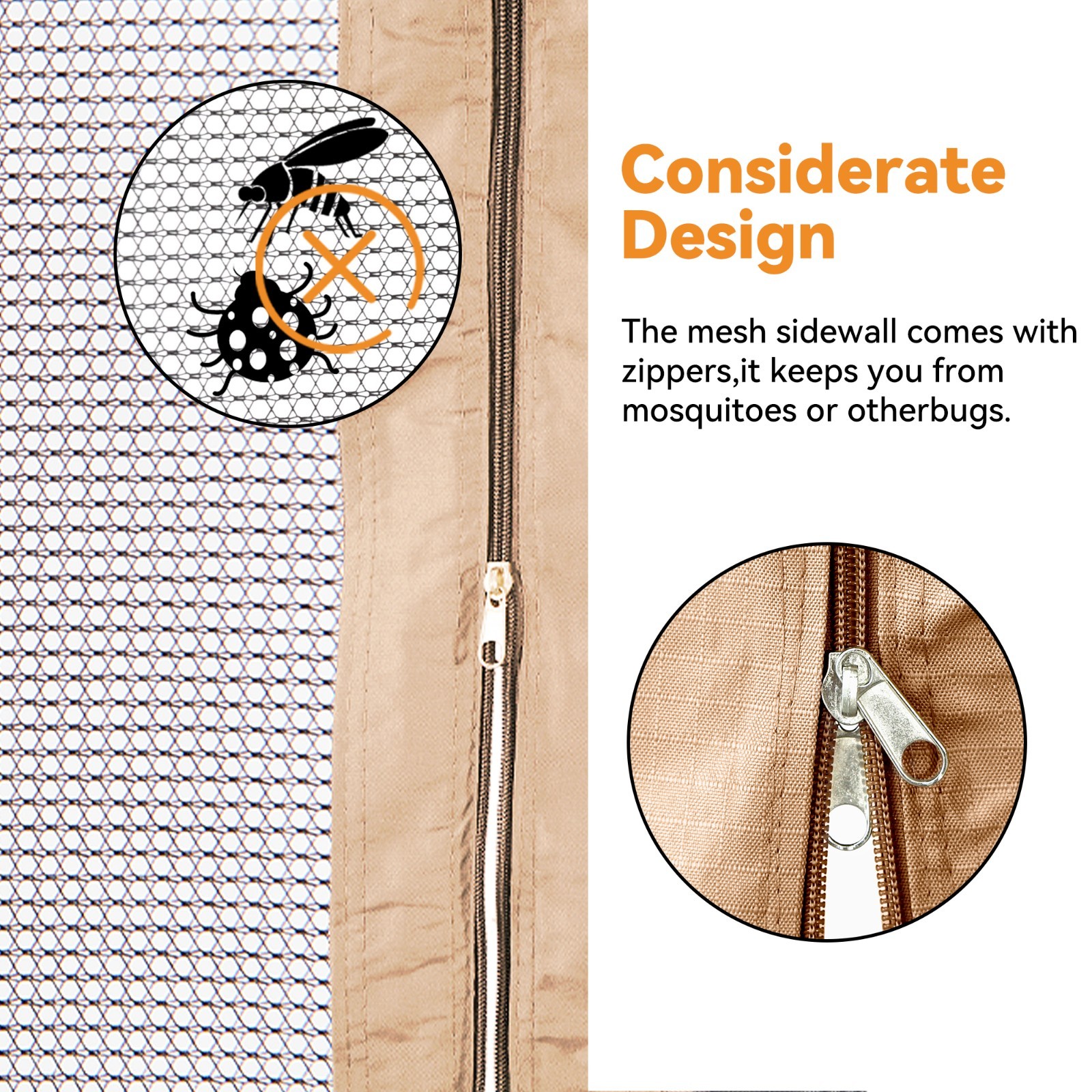 Universal Gazebo Mosquito Netting Replacement Sidewalls for Patio