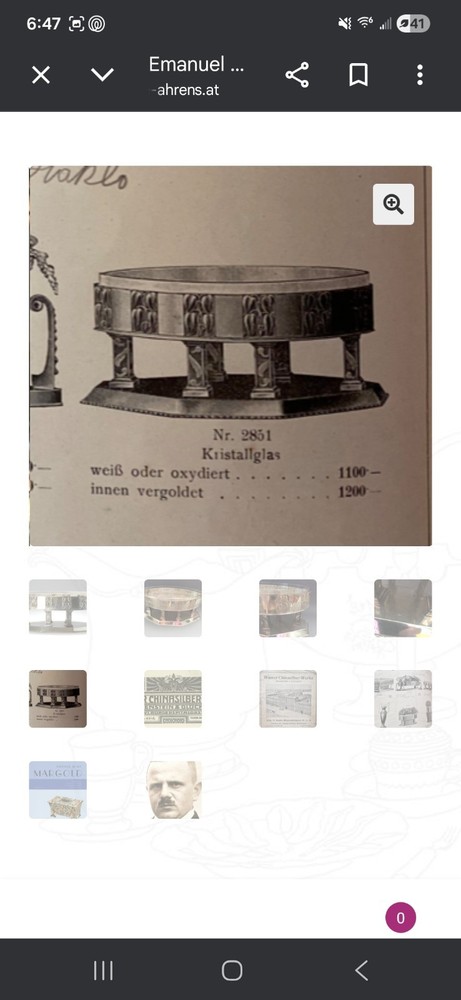 Emanuel Josef Margold Centerpiece Stand Lenk Austria c1913 Silverplate