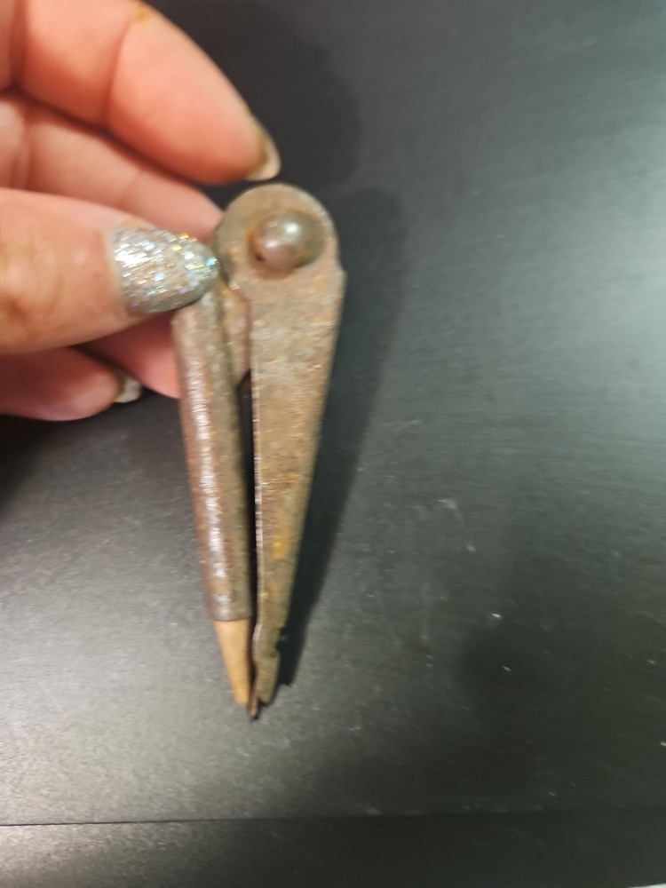 Antique Metal Drawing Protractor Compass